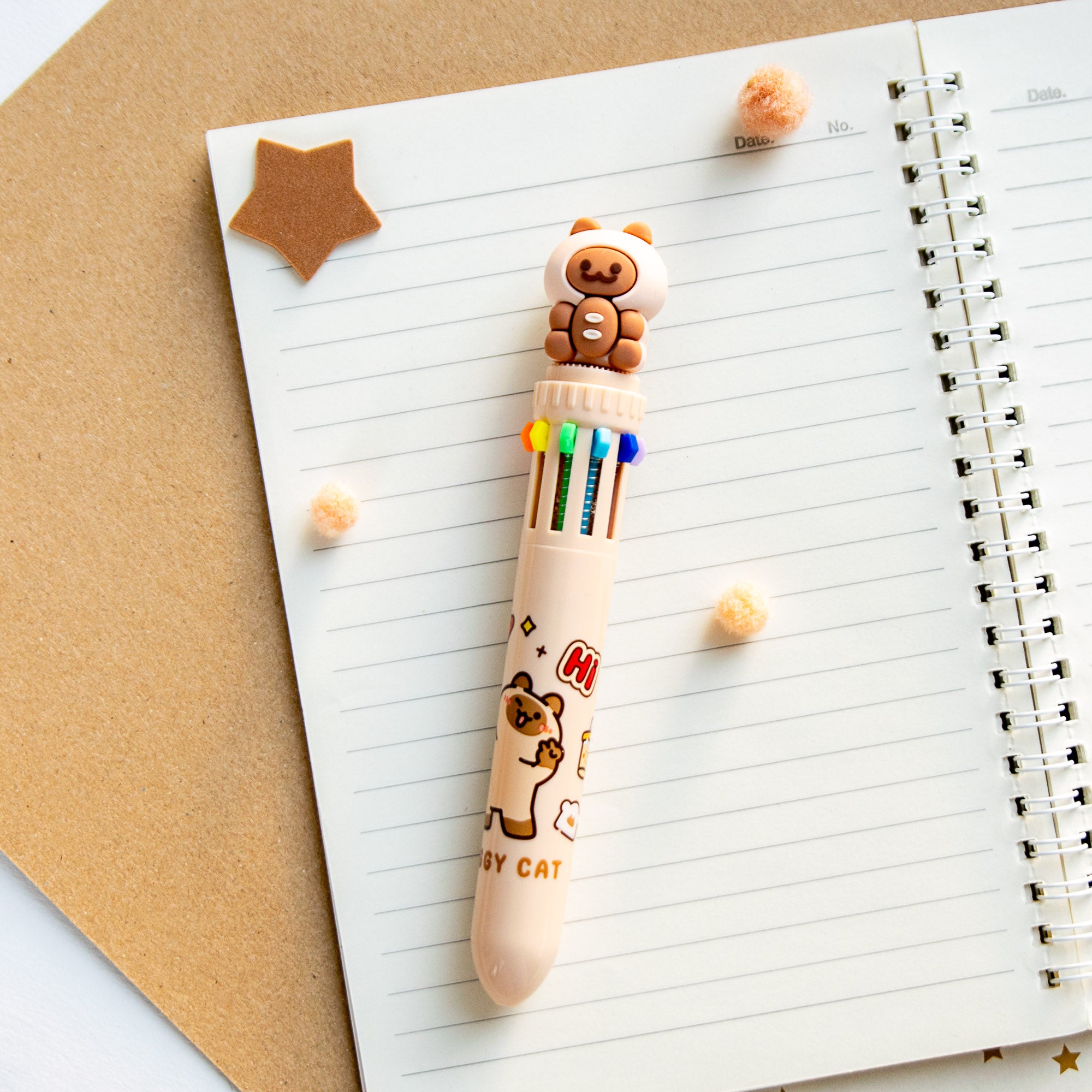 Kawaii-Stift, 10 Farben – Pommes-Tüte