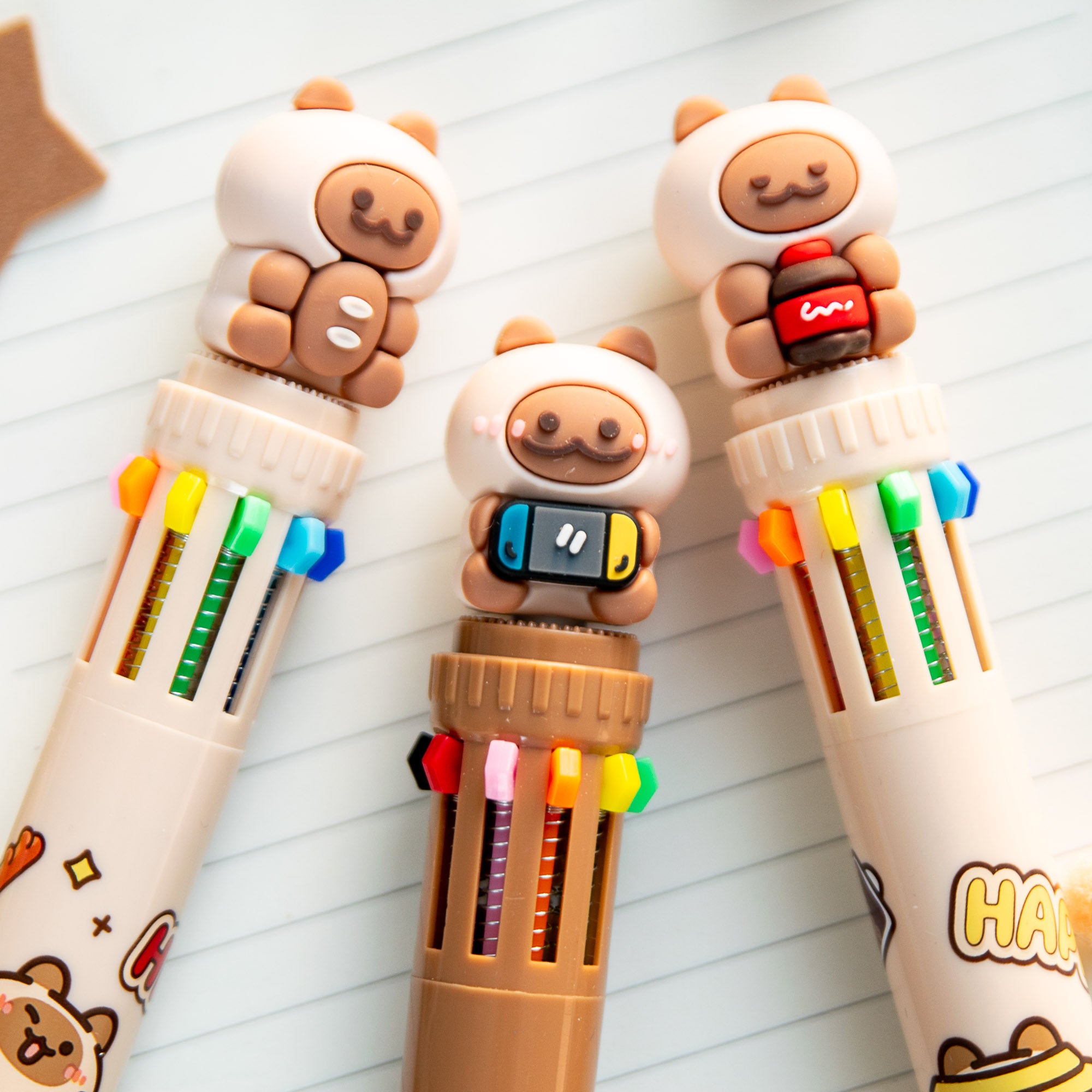 Kawaii-Stift, 10 Farben – Pommes-Tüte
