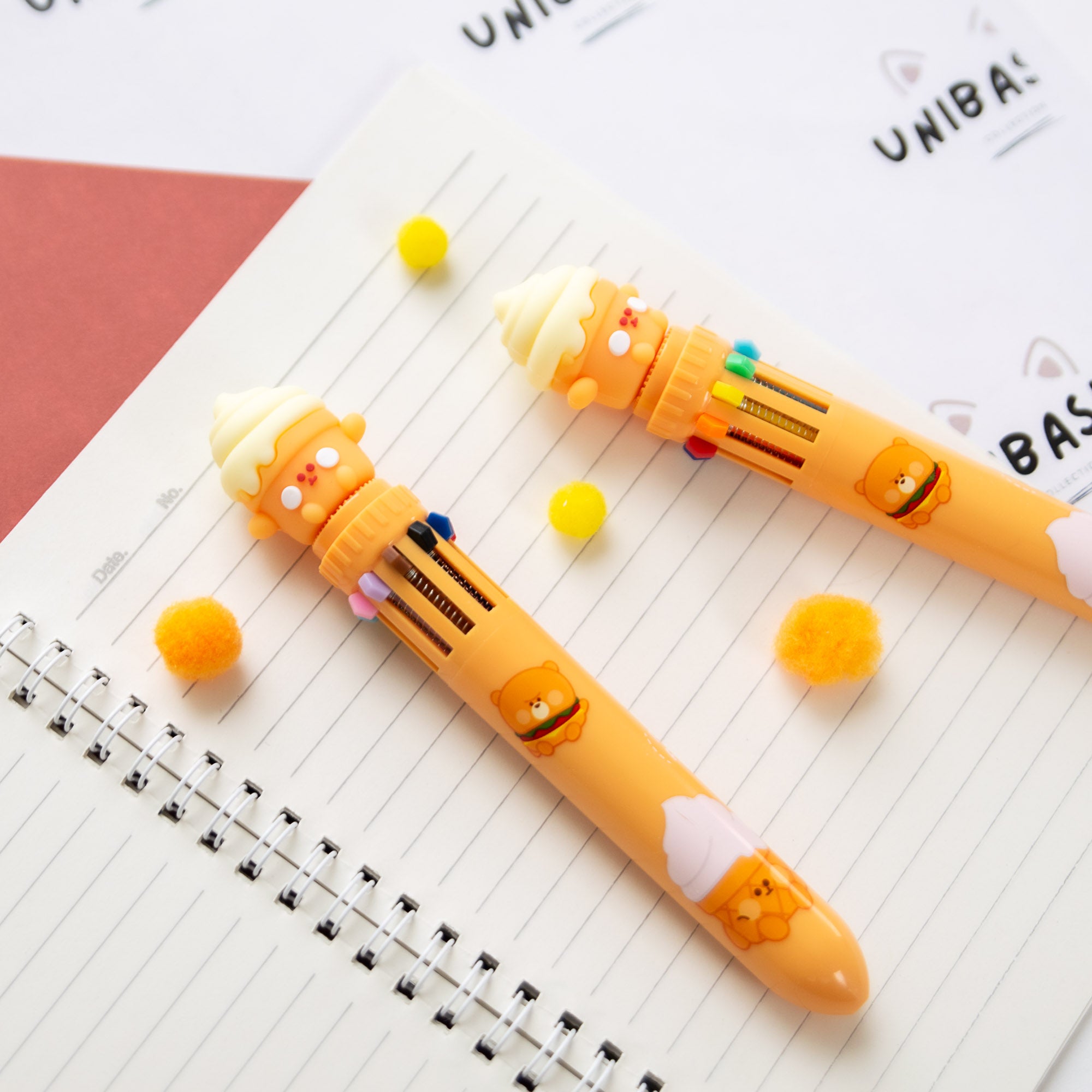 10 kleuren kawaii pen - Dino