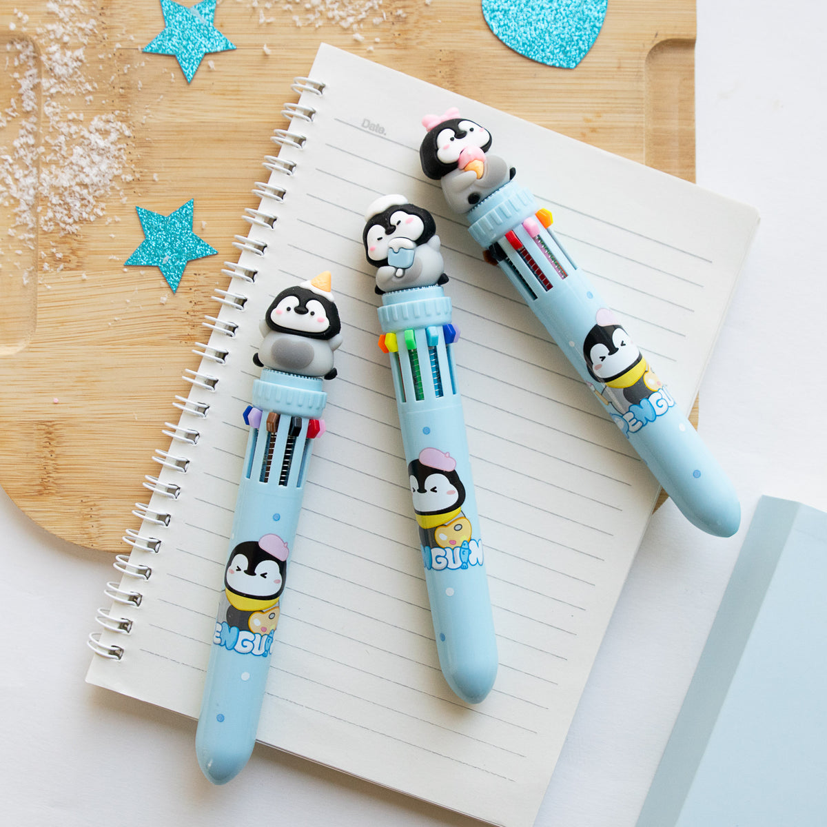 Stylo Kawaii 10 couleurs - Pingouin
