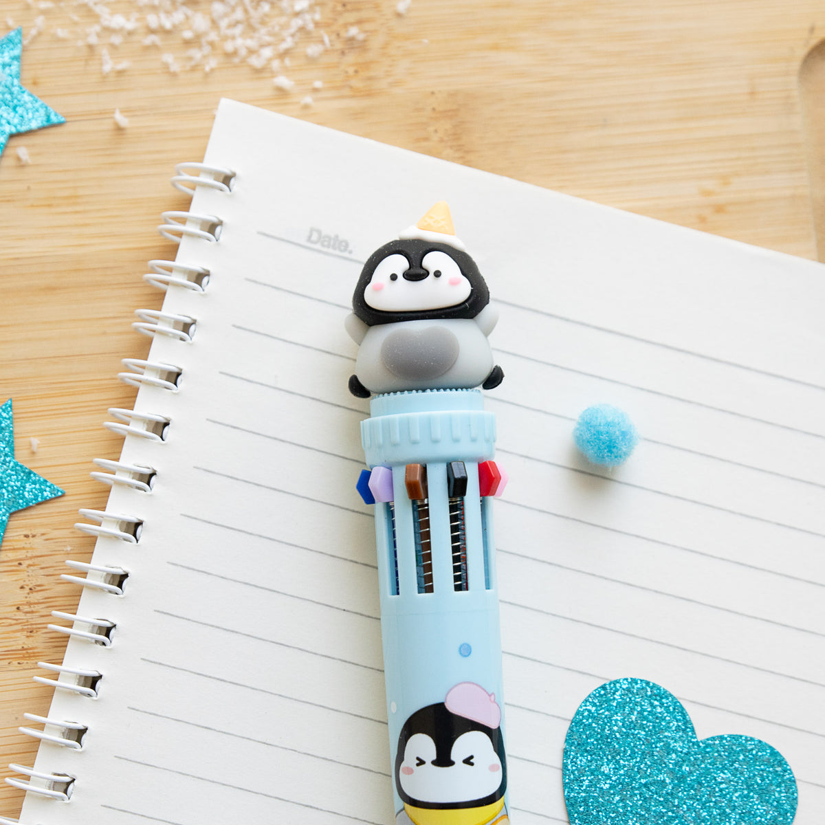 Stylo Kawaii 10 couleurs - Pingouin