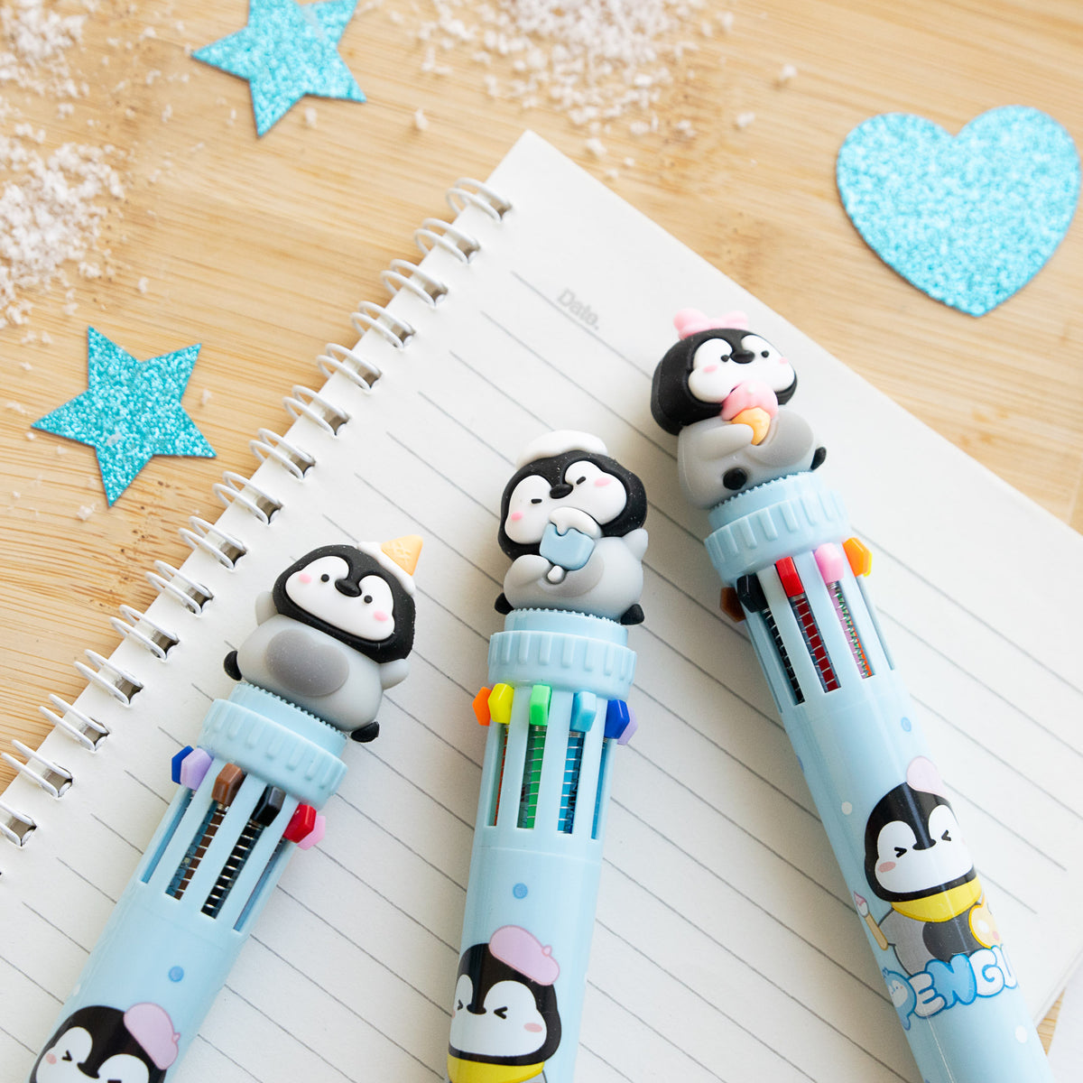 Stylo Kawaii 10 couleurs - Pingouin