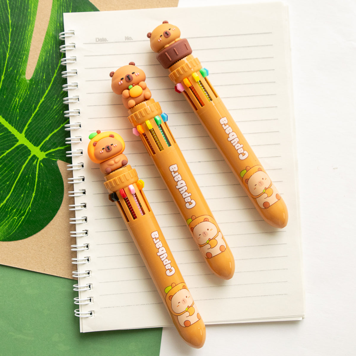 Stylo Kawaii 10 couleurs - Capybara