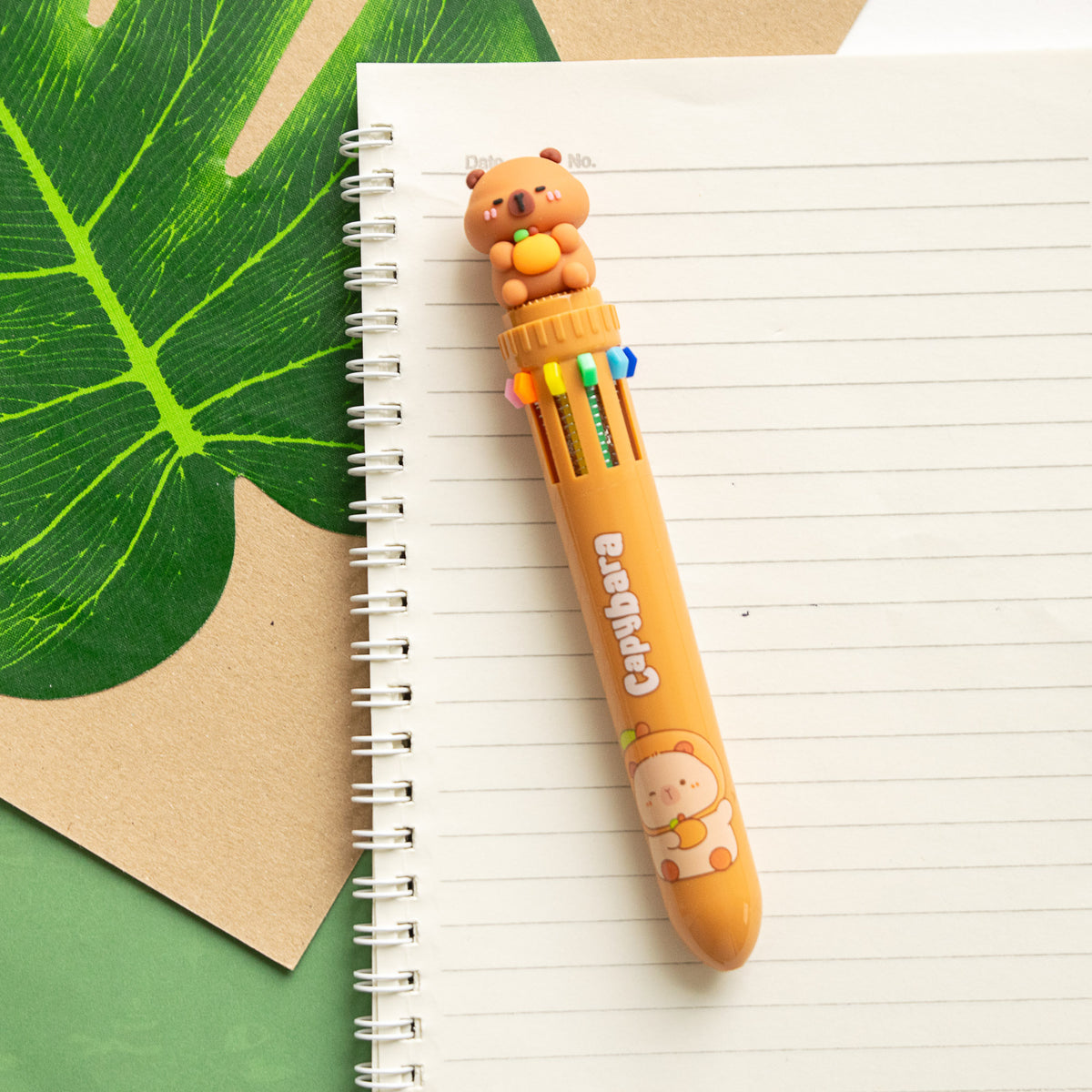 Stylo Kawaii 10 couleurs - Capybara