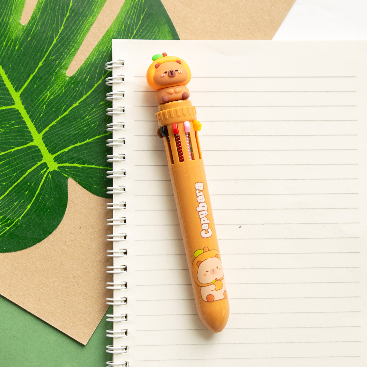 Stylo Kawaii 10 couleurs - Capybara