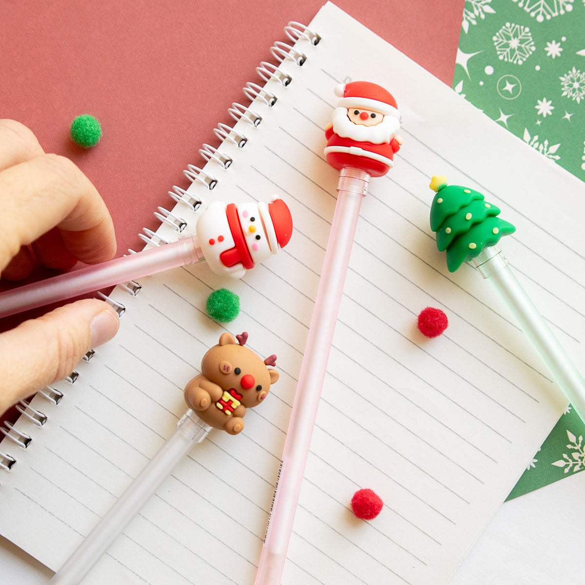 Stylo Gel Kawaii - Embout 3D Noël