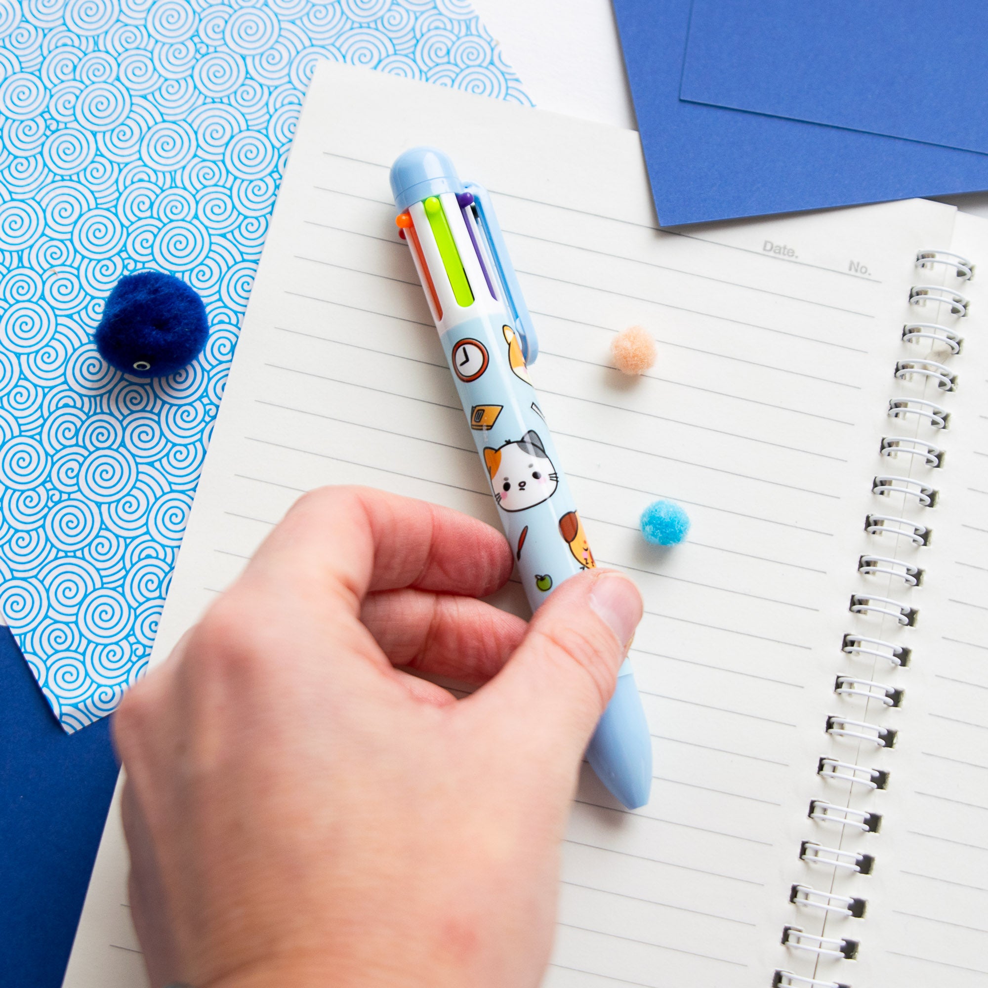 6 kleuren kawaii pen - Baby dinosaurus