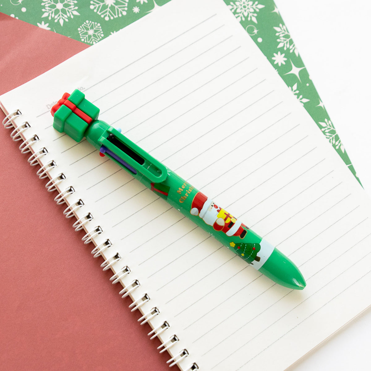 Stylo Kawaii 6 couleurs - Noël
