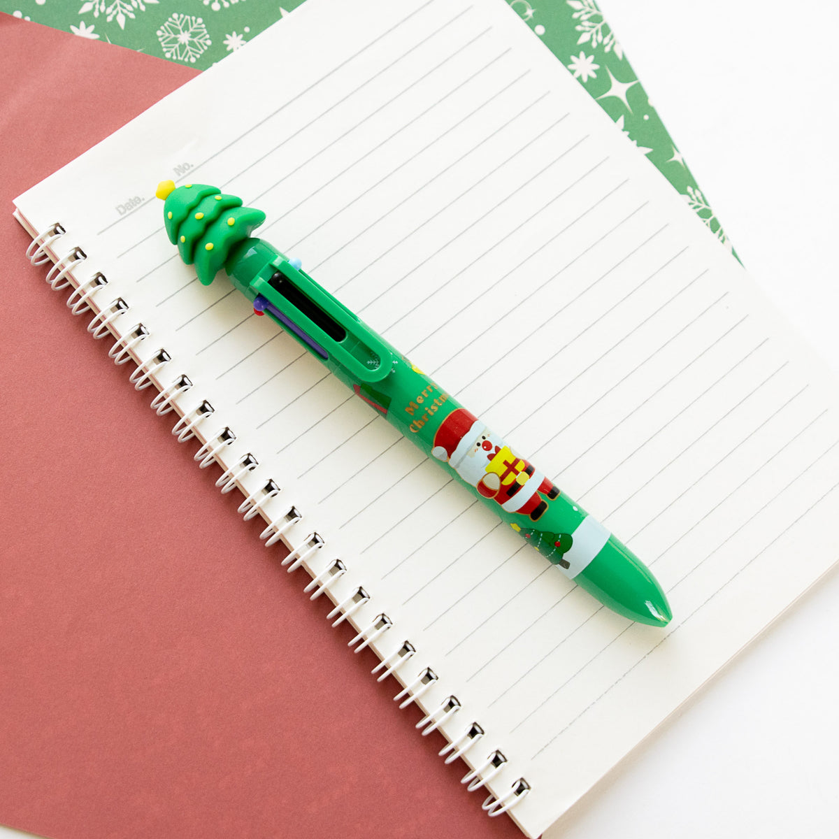 Stylo Kawaii 6 couleurs - Noël