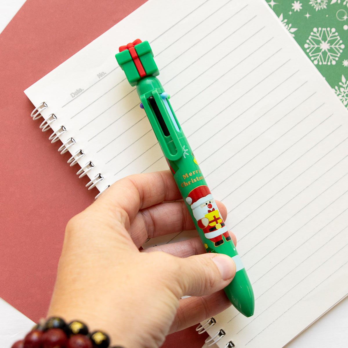 Stylo Kawaii 6 couleurs - Noël
