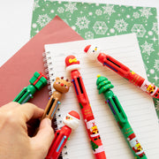 Stylo Kawaii 6 couleurs - Noël