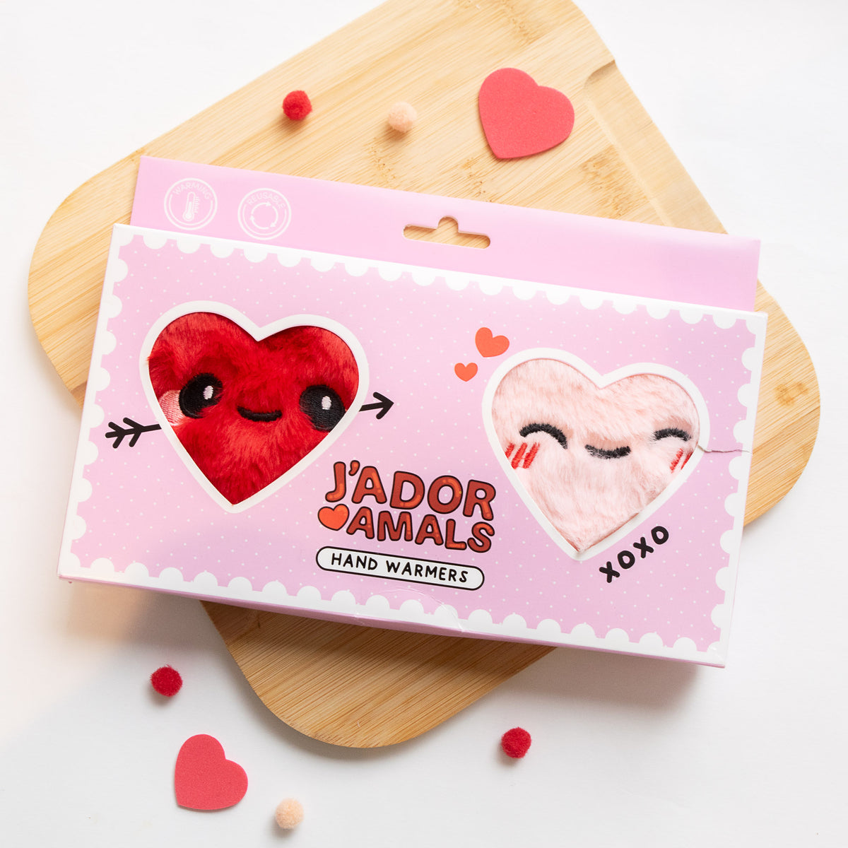 Lot de 2 Chaufferettes Cœur Kawaii