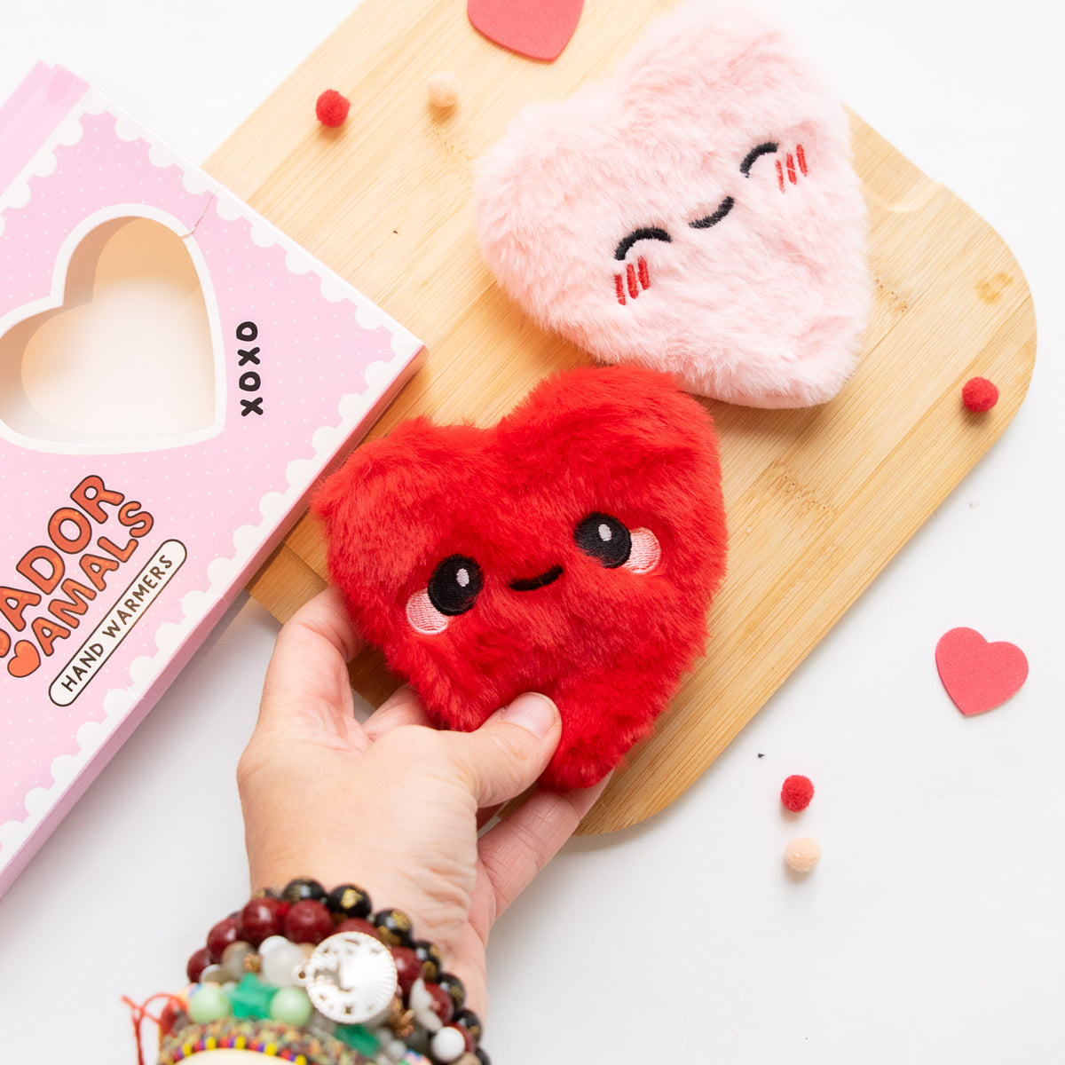 Lot de 2 Chaufferettes Cœur Kawaii