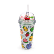 Gobelet Incassable avec Paille - Fruits - 500 ml
