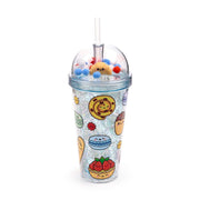 Gobelet Incassable avec Paille - Viennoiserie- 500 ml
