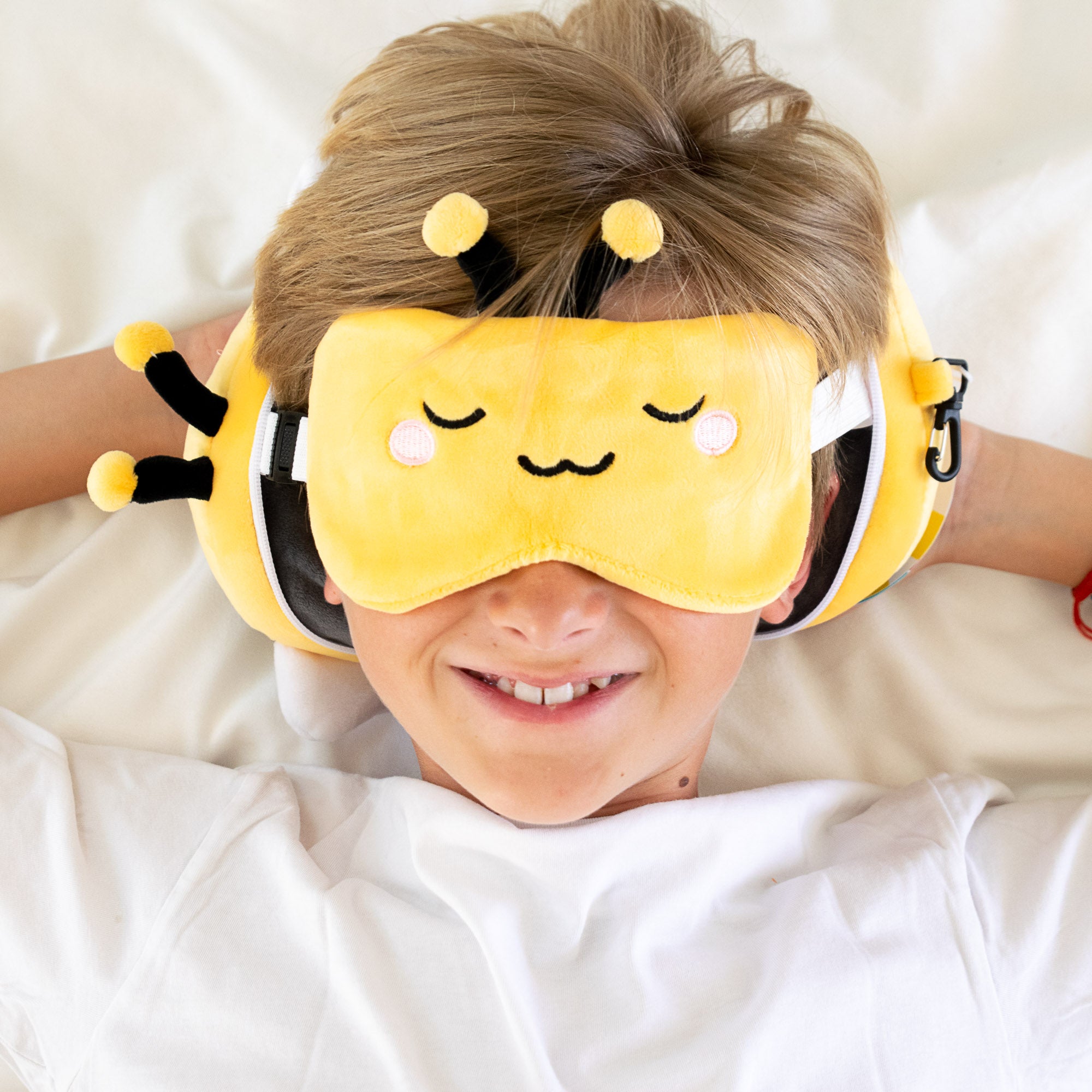 Masque De Sommeil Oreiller De Voyage 2 En 1 – Motif Console De Jeu, 18x29 Cm, Peluche Douce – Idéal Voyages, Siestes, Cadeau - 5
