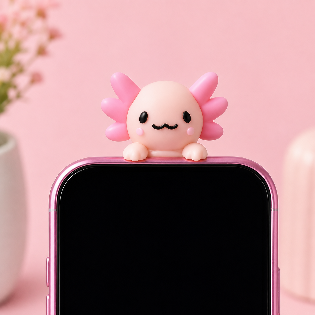 Charm de téléphone Axolotl Kawaii adhésif