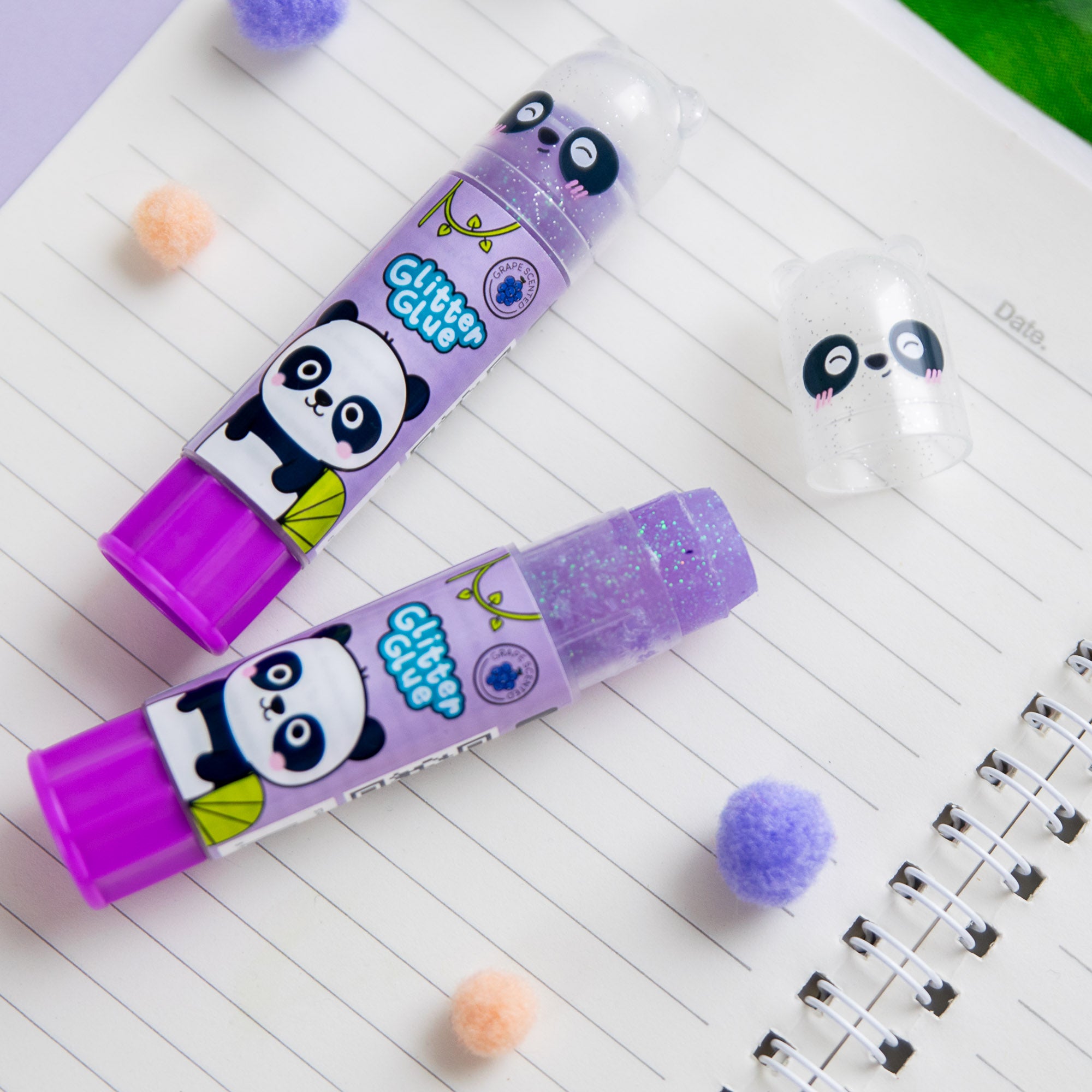 Bâton de Colle Pailletté et Parfumé - Panda