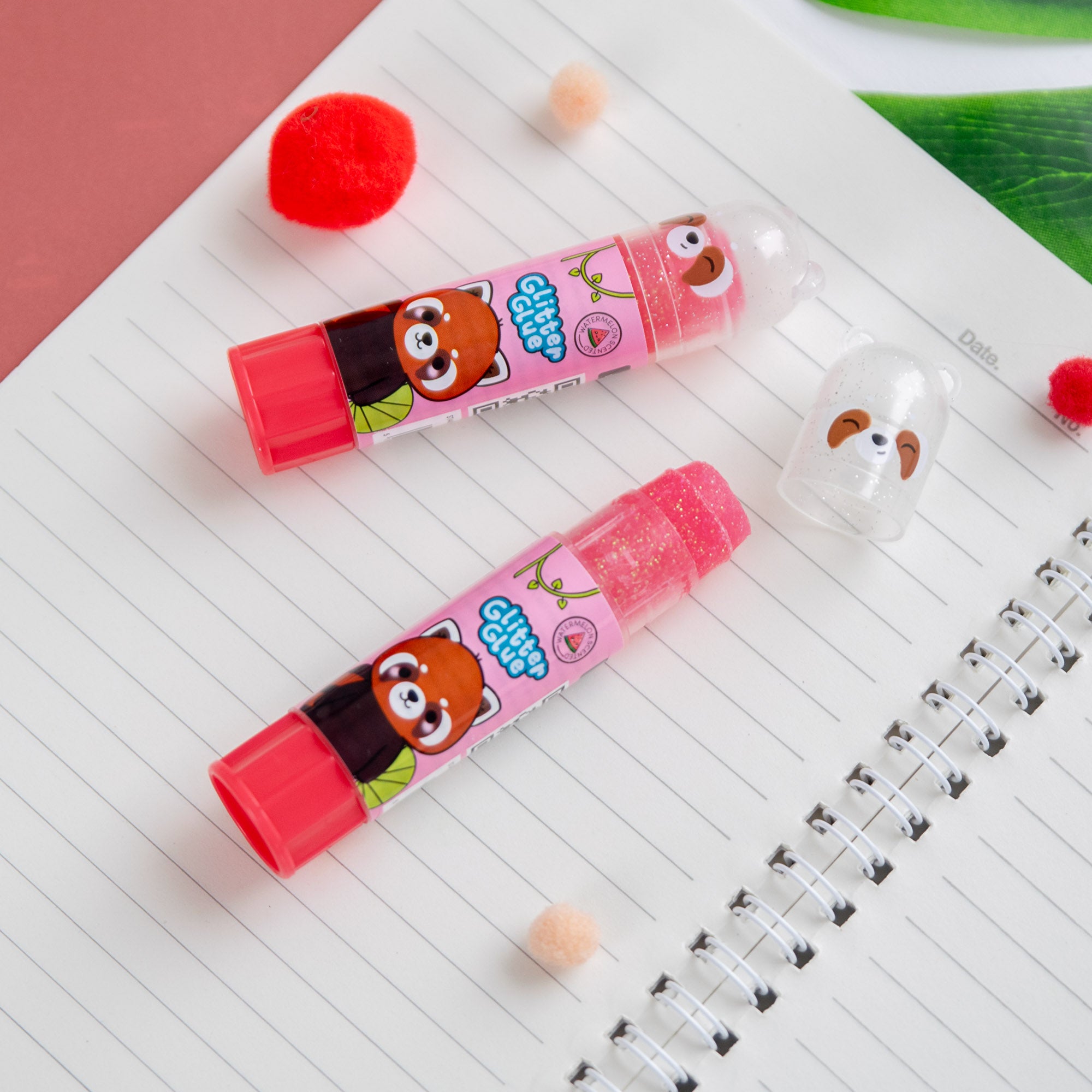 Bâton de Colle Pailletté et Parfumé - Panda Roux