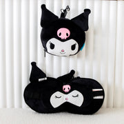Coussin de voyage 2 en 1 avec masque - Kuromi Hello Kitty