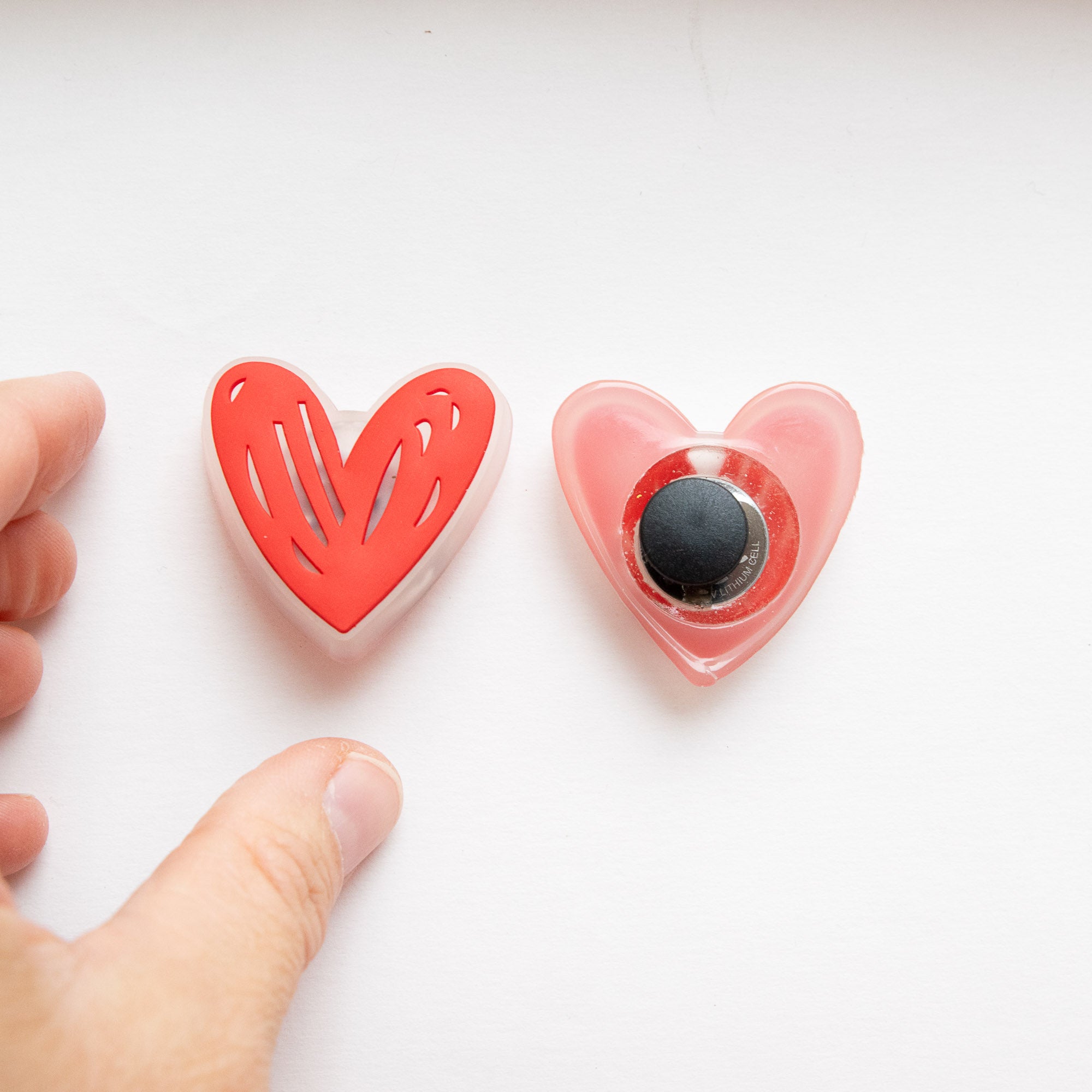 Charm LED Lumineux pour Crocs Coeur Rouge