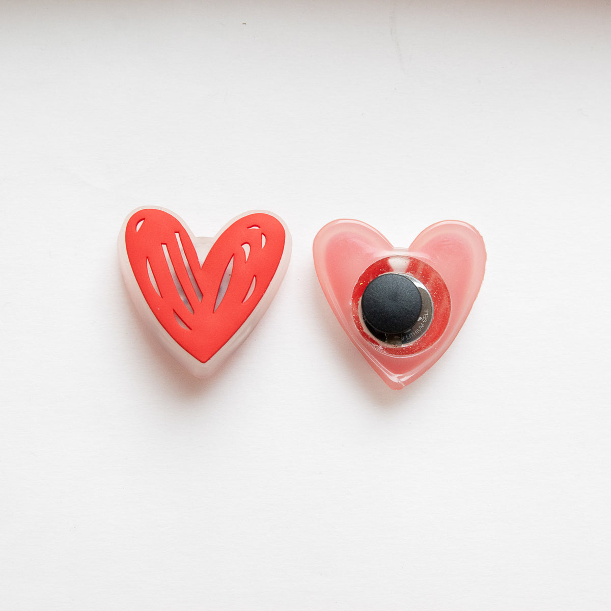 Charm LED Lumineux pour Crocs Coeur Rouge