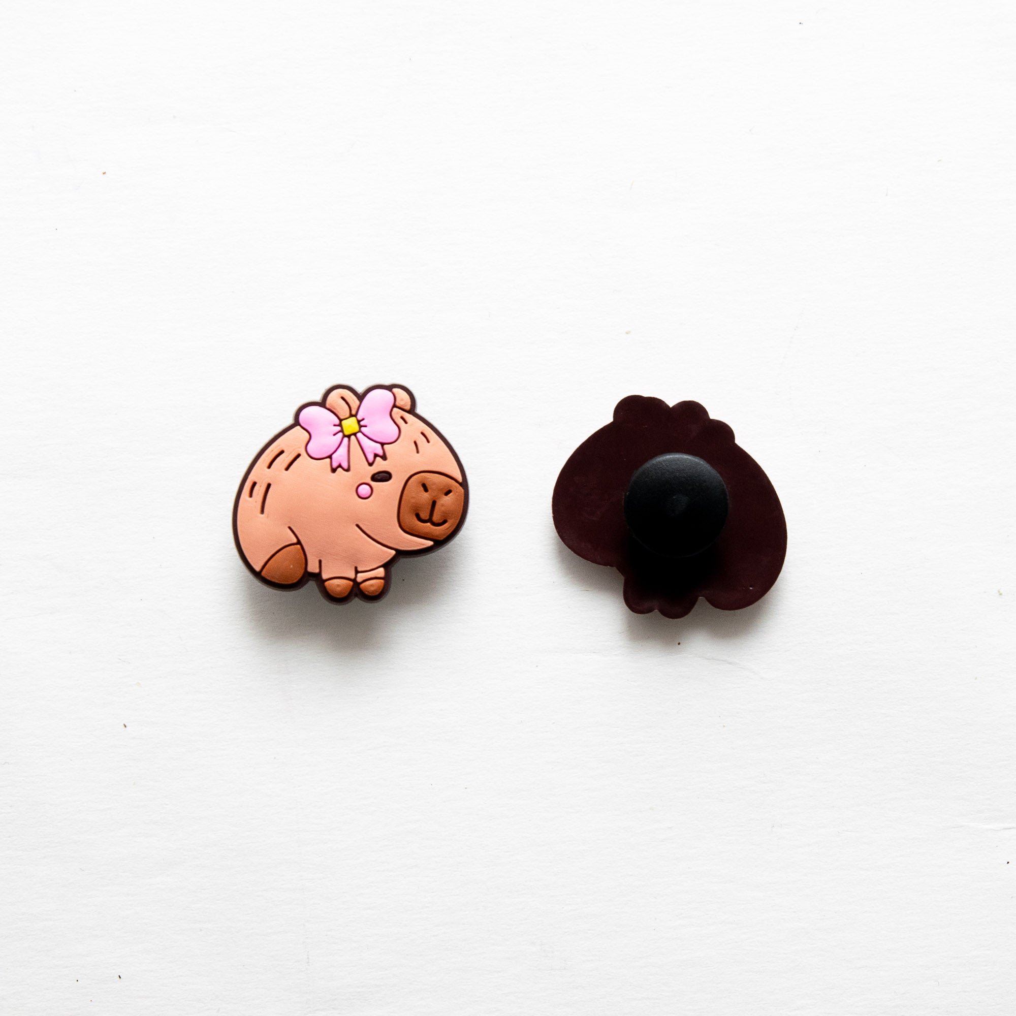 Accessoires pour Crocs Capybara & Noeud Rose
