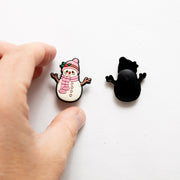 Accessoire pour Crocs Bonhomme de Neige Rose