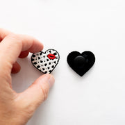 Accessoires pour Crocs Coeur Léopard & Bisous