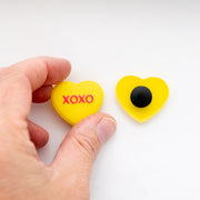 Accessoires pour Crocs Coeur Jaune Xoxo