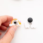 Accessoire pour Crocs Arc-en-ciel Orange