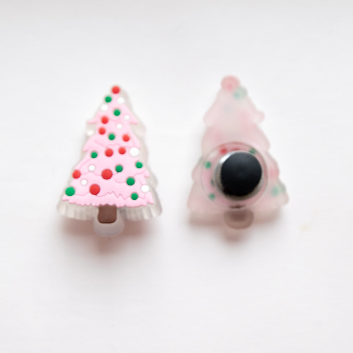 Charm LED Lumineux pour Crocs Sapin Rose de Noël