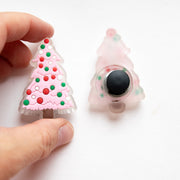 Charm LED Lumineux pour Crocs Sapin Rose de Noël