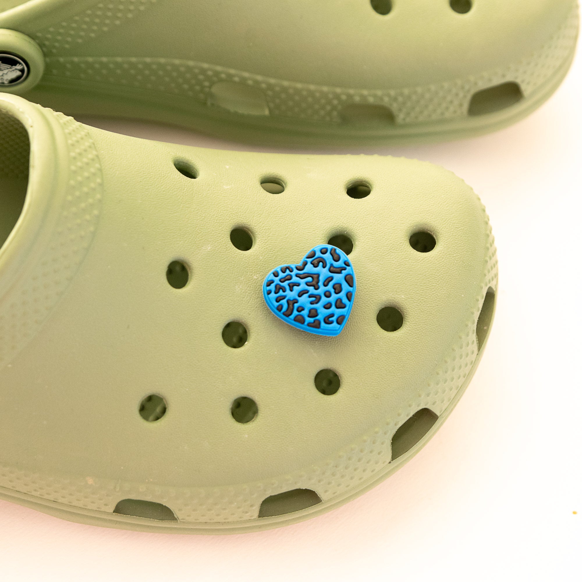 Accessoires pour Crocs Coeur Leopard Bleu