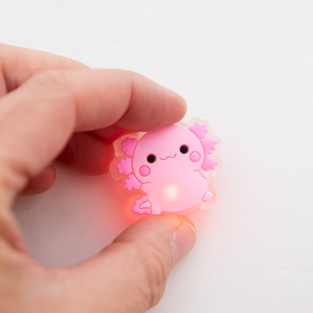 Charm LED Lumineux pour Crocs Axolotl Rose
