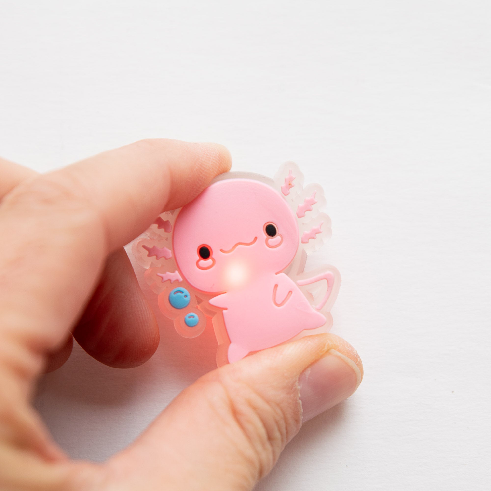 Charm LED Lumineux pour Crocs Axolotl avec bulle
