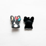 Accessoire pour Crocs Chien Bouledogue Français avec Nœud