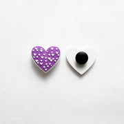 Accessoires pour Crocs Coeur Violet à petits Coeurs