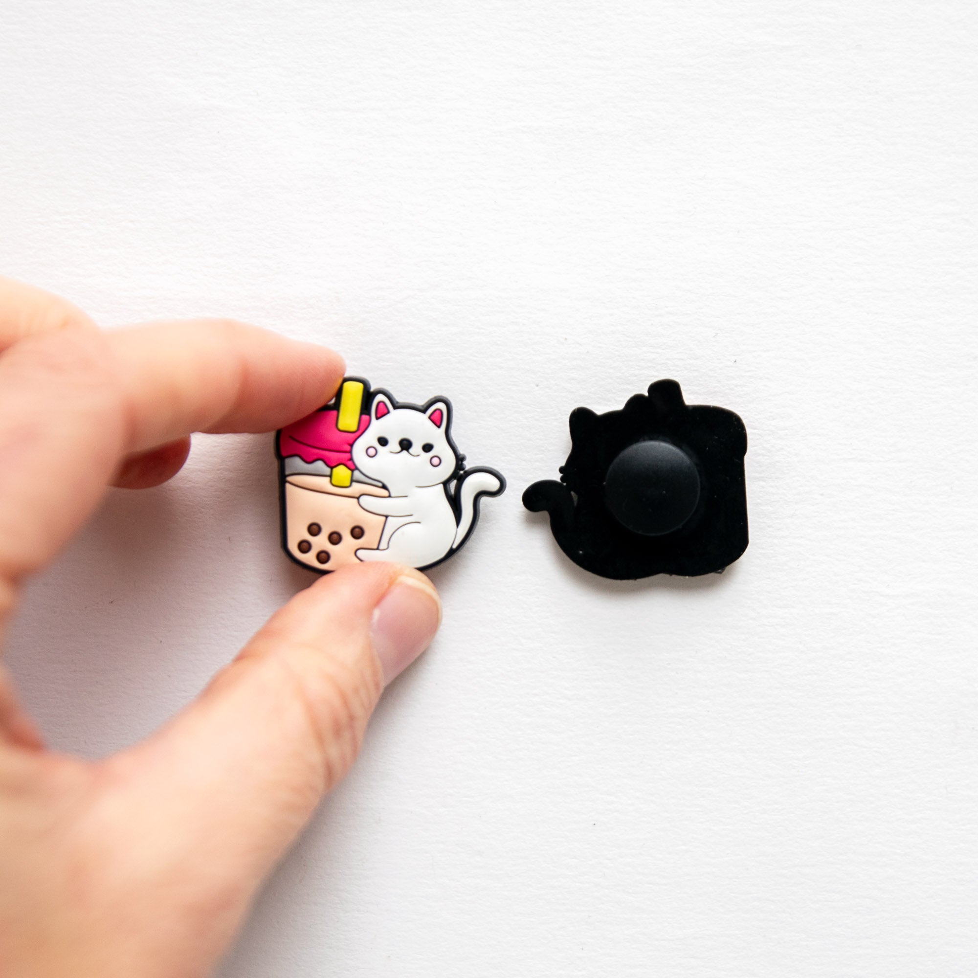 Accessoires pour Crocs Chat Blanc & Bubble Tea