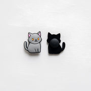 Accessoires pour Crocs Chat Gris Assis