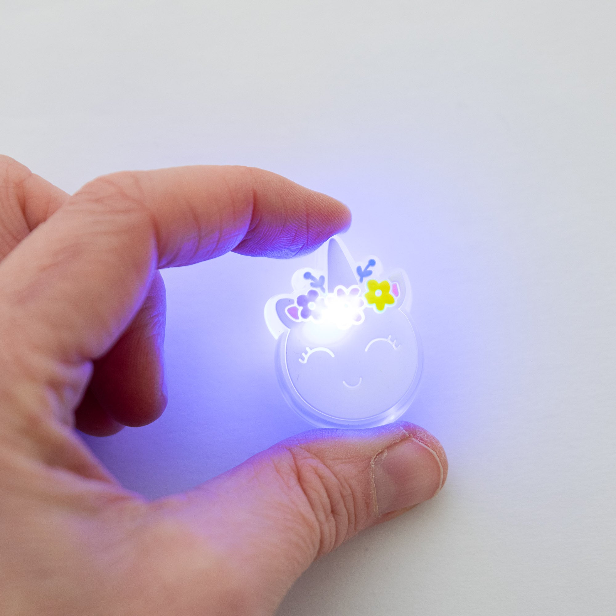 Charm LED Lumineux pour Crocs Licorne Fleurie