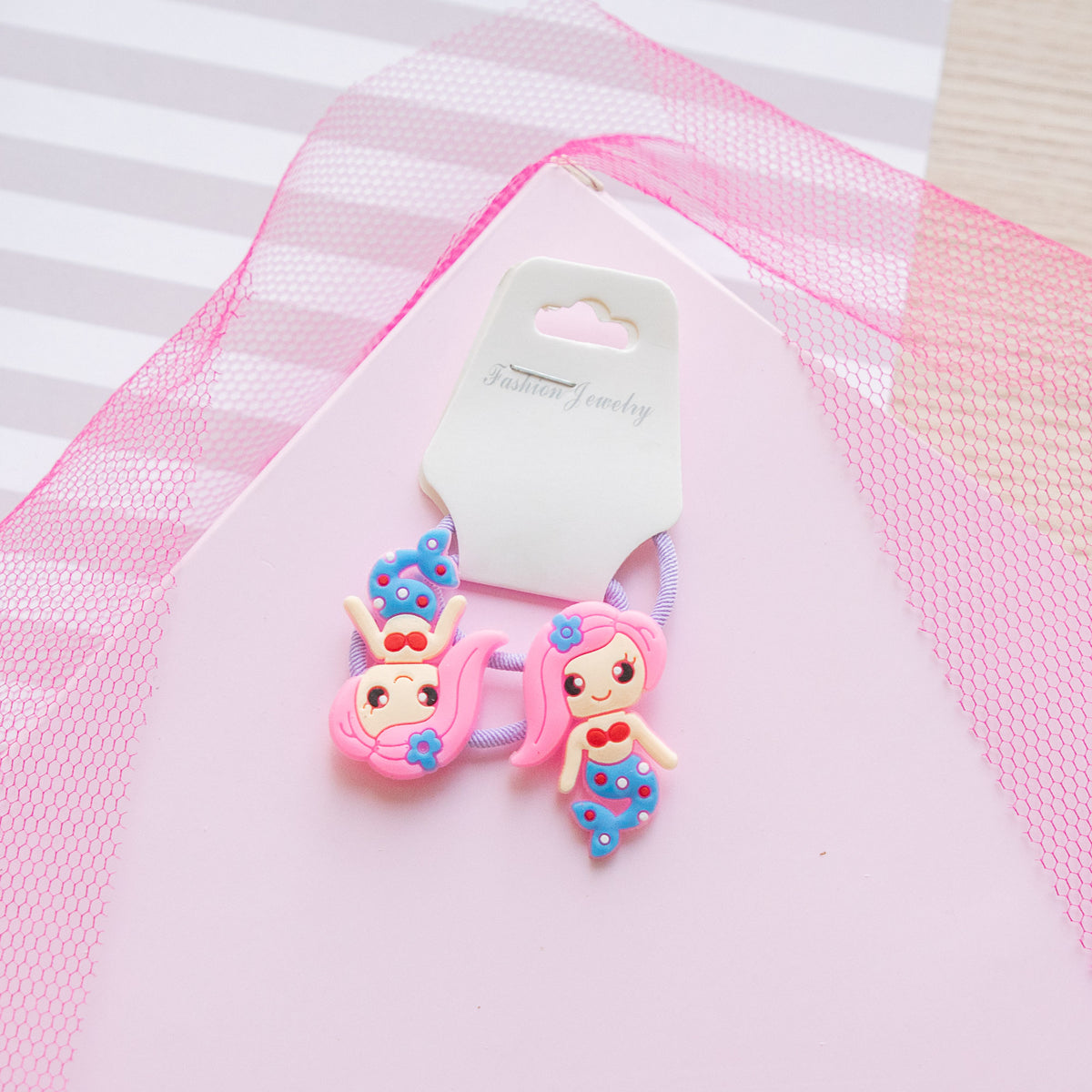 Lot de 2 élastiques Cheveux Kawaii Sirène