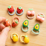 Lot de 10 élastiques Kawaii - Fruits & Légumes
