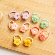 Lot de 10 élastiques Kawaii - Fleurs