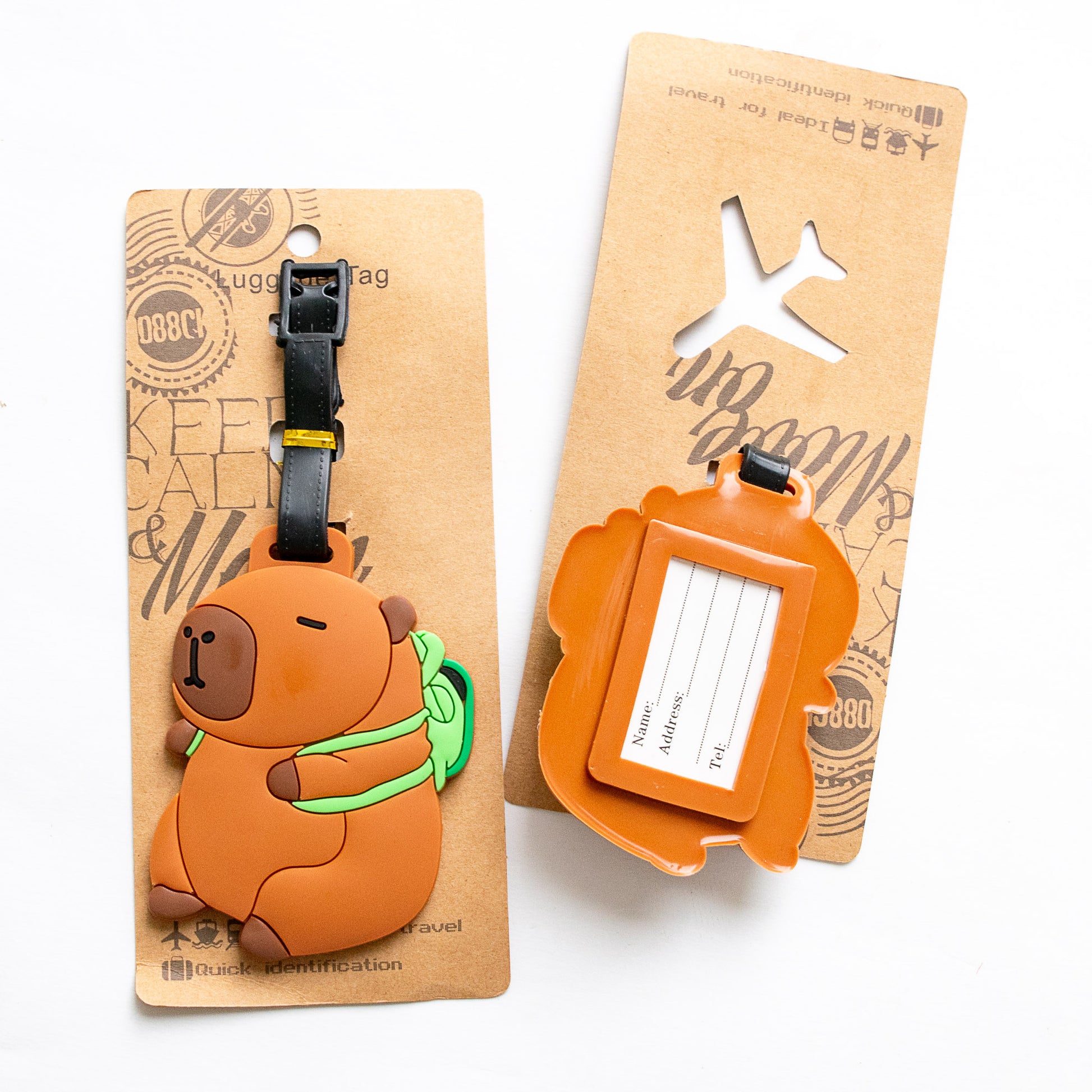 Capybara Gepäckanhänger und Rucksack