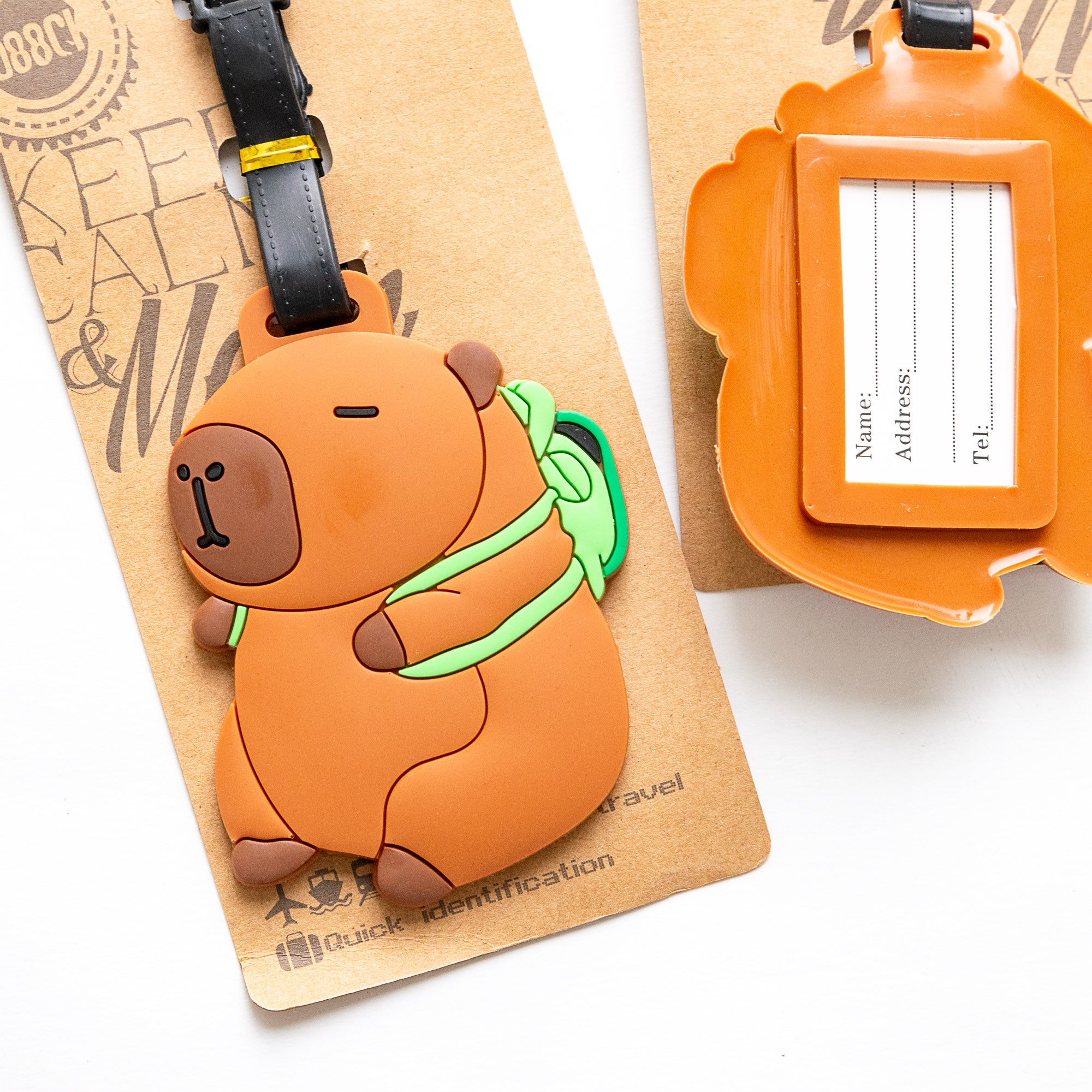 Etiquette à Bagage Capybara & Sac à dos