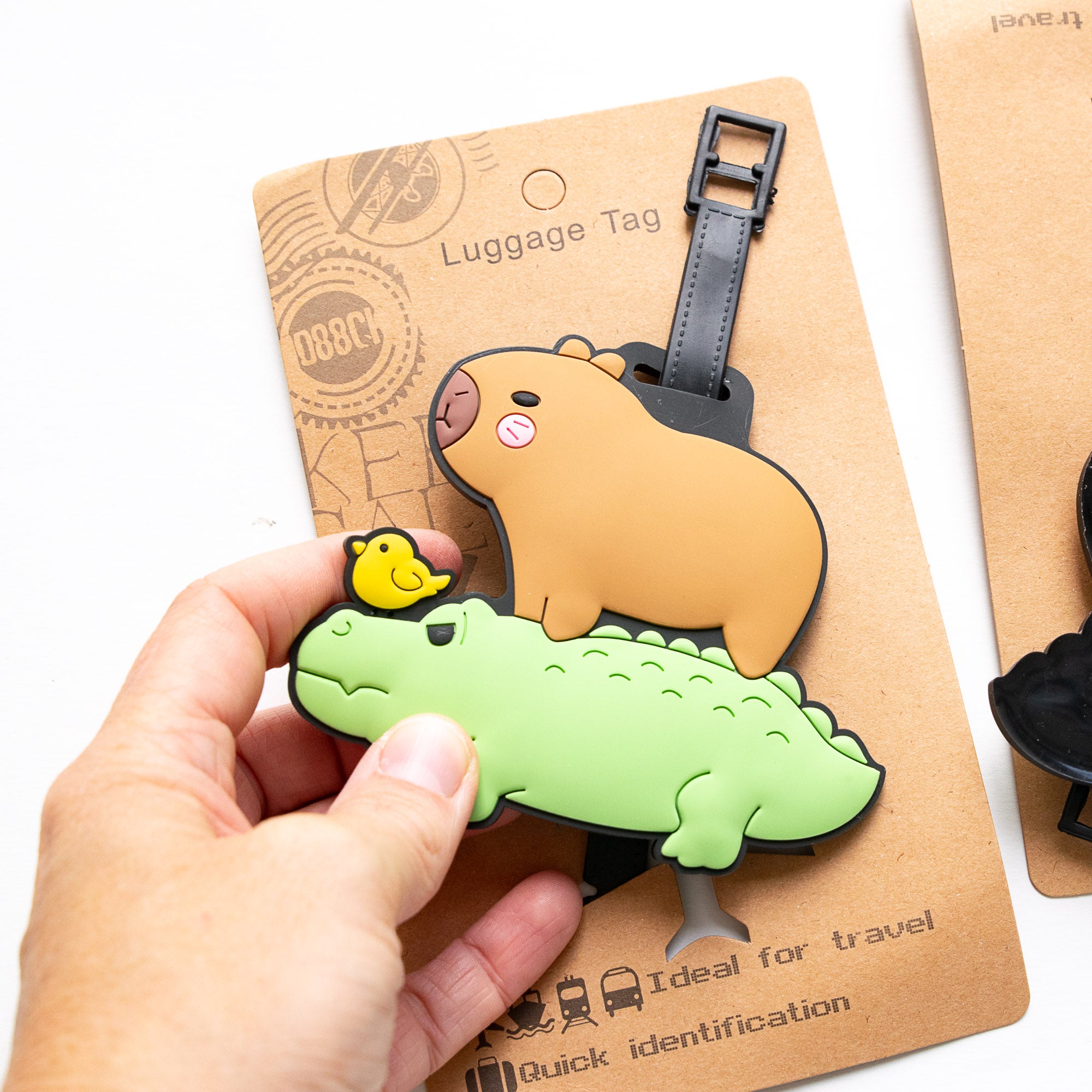 Kofferanhänger Capybara, Chick & Crocodile
