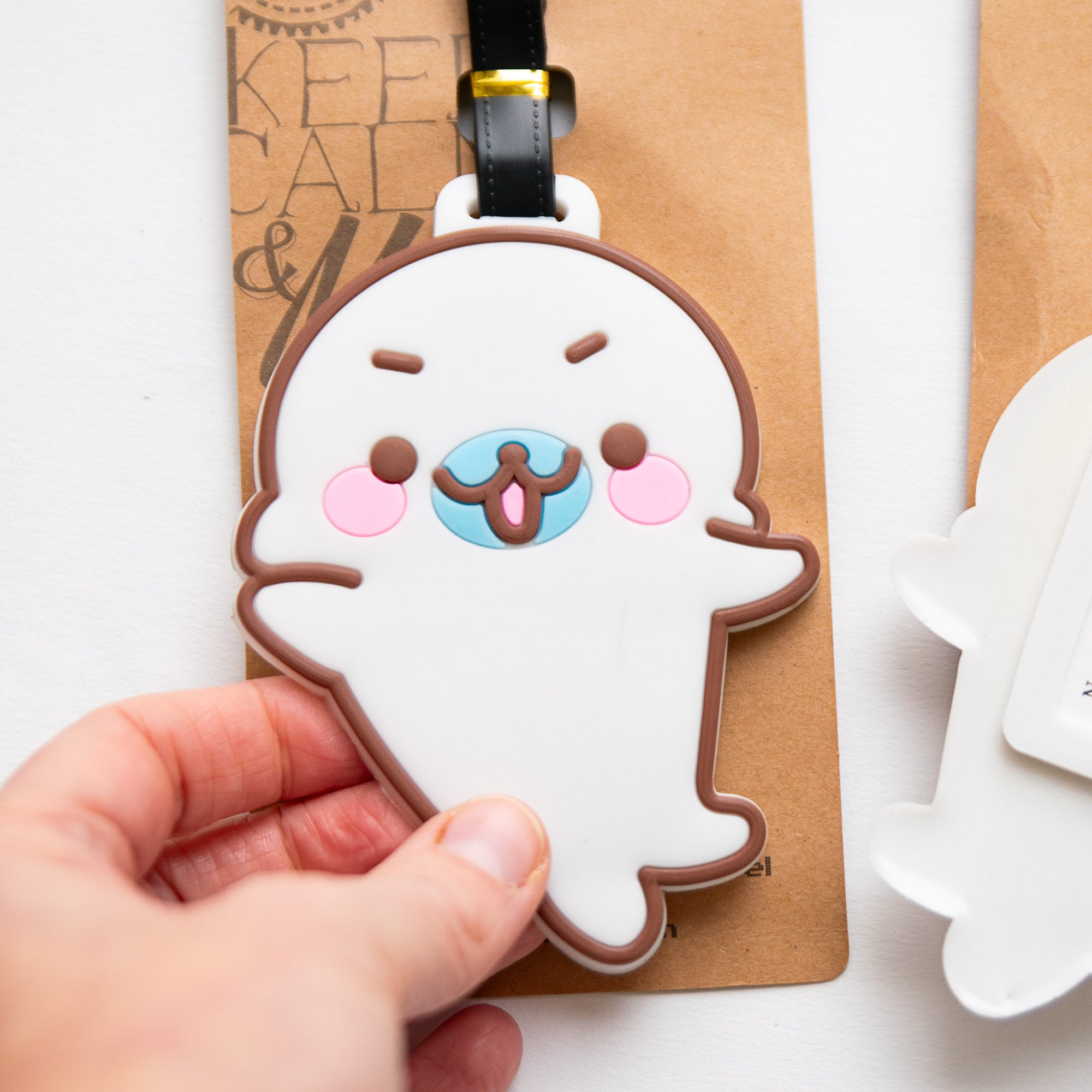 Etiquette à Bagage Phoque Blanc