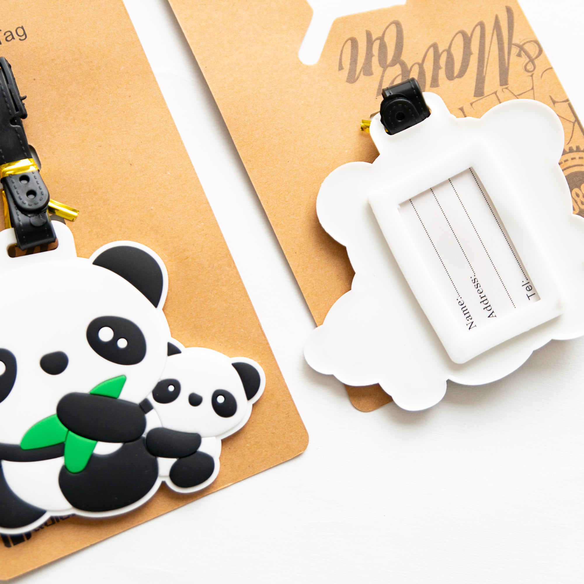 Etiquette à Bagage Maman Panda & son bébé