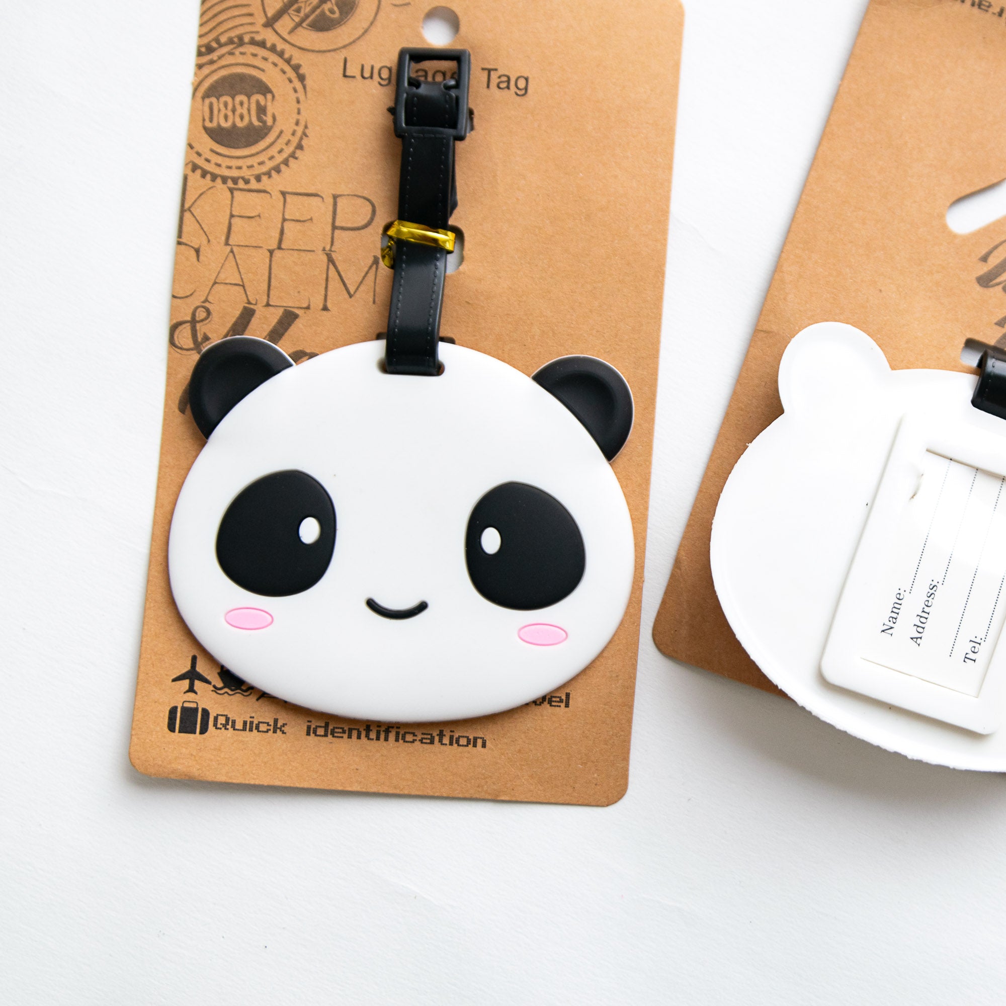 Etiquette à Bagage Tête de Panda